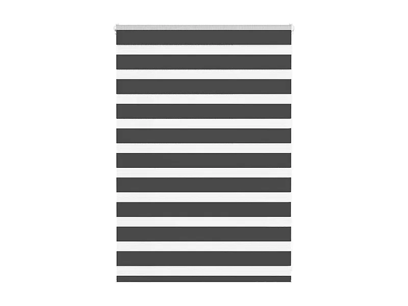 Store zèbre noir 100x100 cm largeur du tissu 95,9 cm polyester