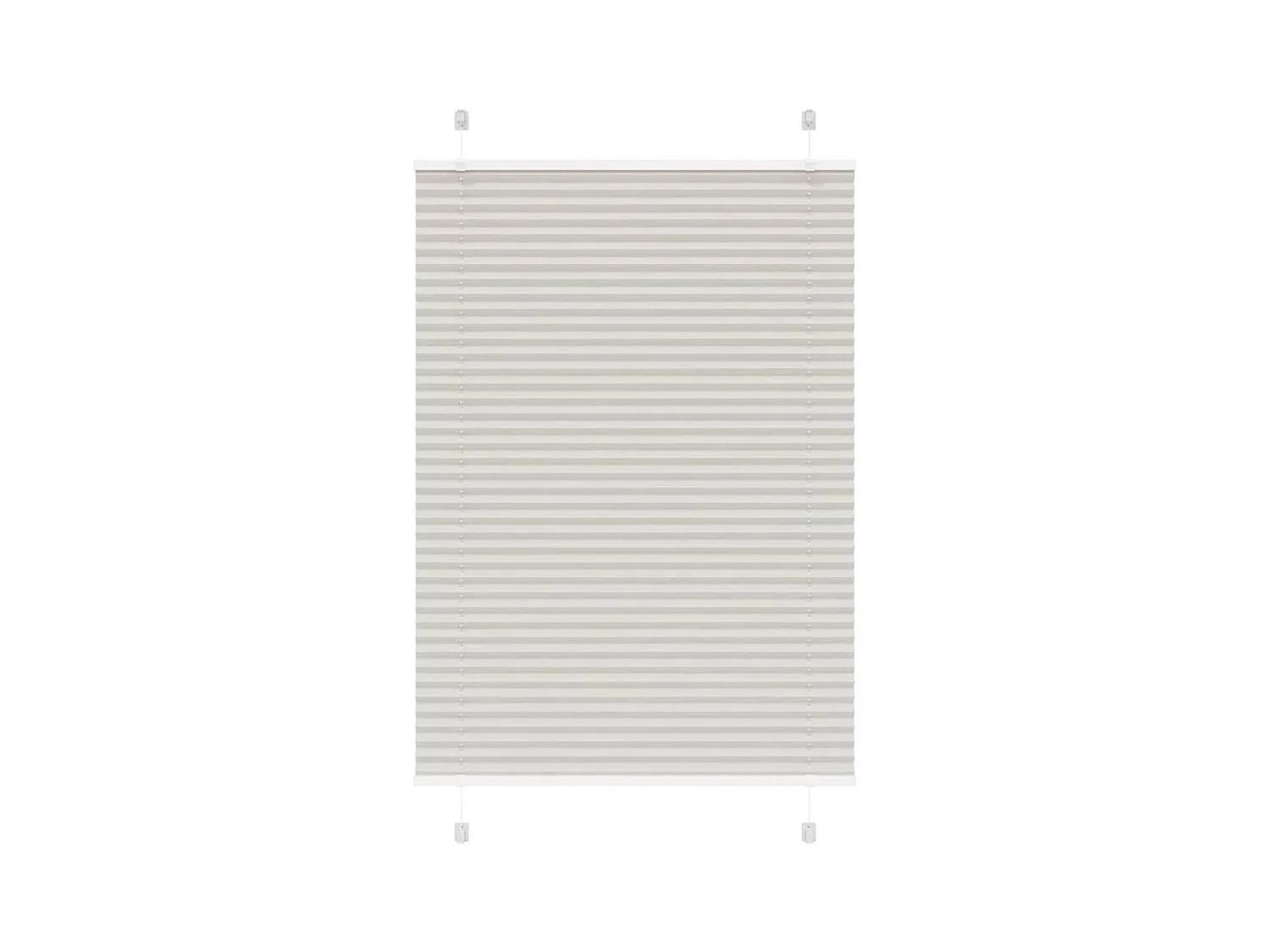 Hellgraues Plissee 100x150 cm Stoffbreite 99,4 cm