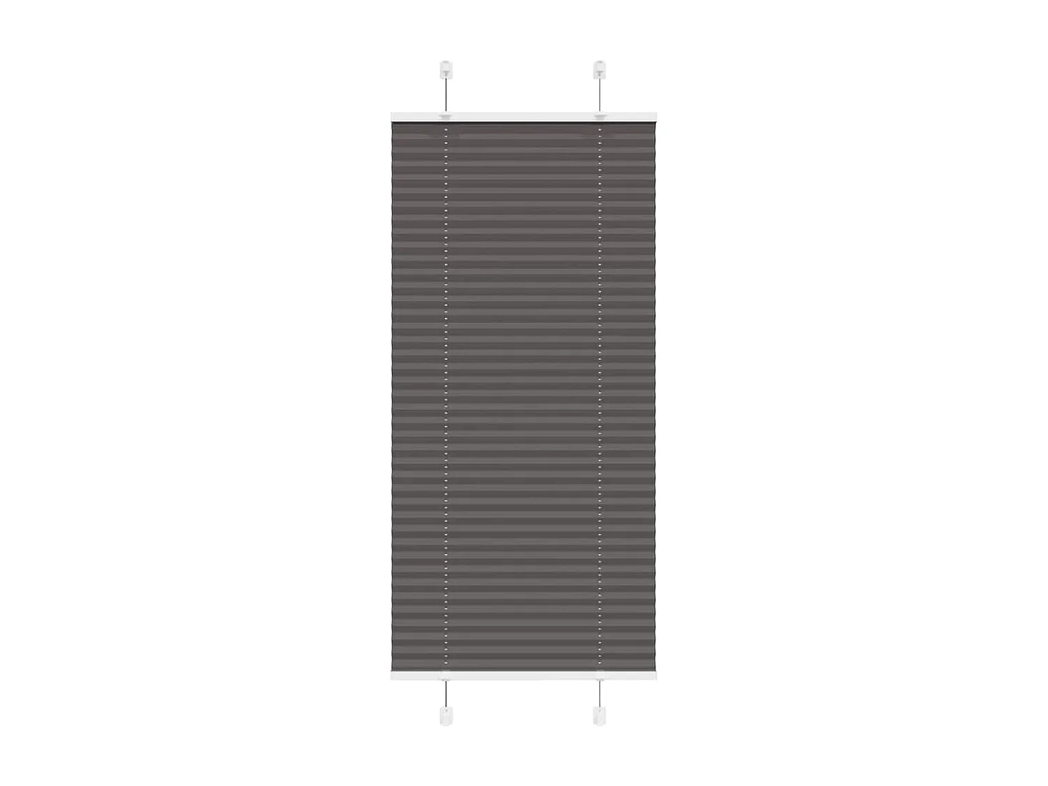 Schwarzes Plissee 60x150 cm Stoffbreite 59,4 cm Polyester