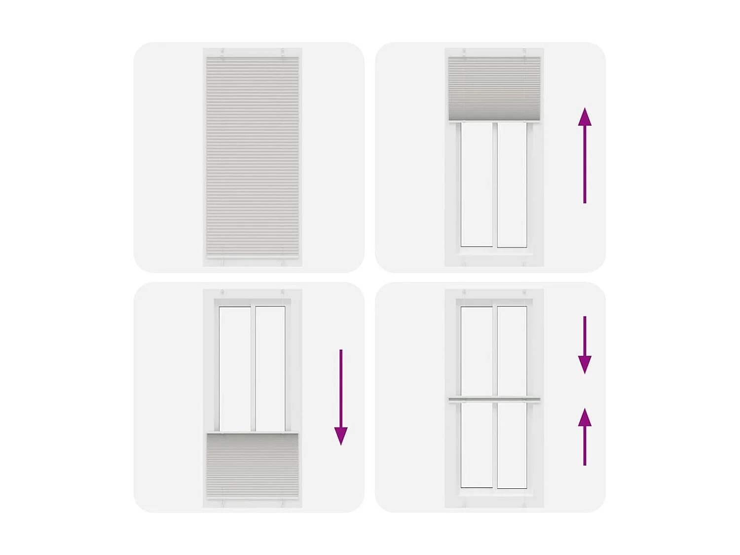 Store plissé gris clair 85x200 cm largeur du tissu 84,4 cm