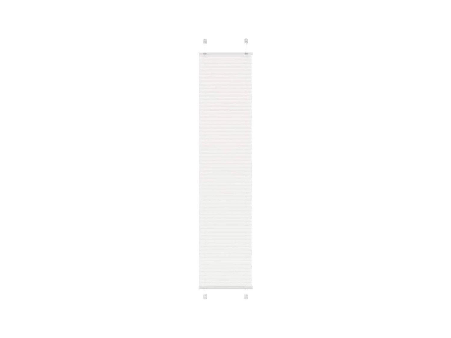 Store plissé blanc 40x200 cm largeur du tissu 39,4 cm polyester