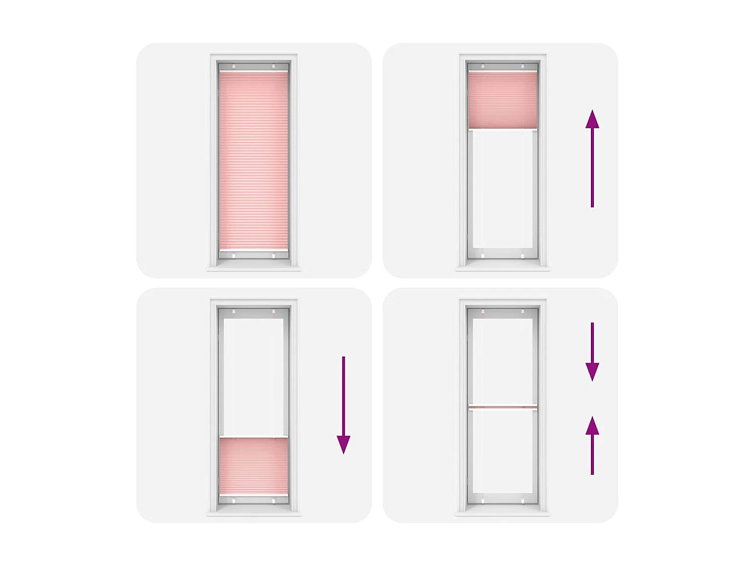 Tenda plissettata rosa 80x200 cm larghezza tessuto 79,4 cm poliestere