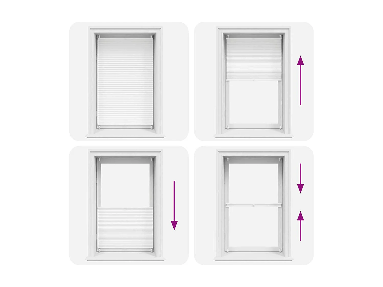 Estor plisado 90x125 cm Blanco