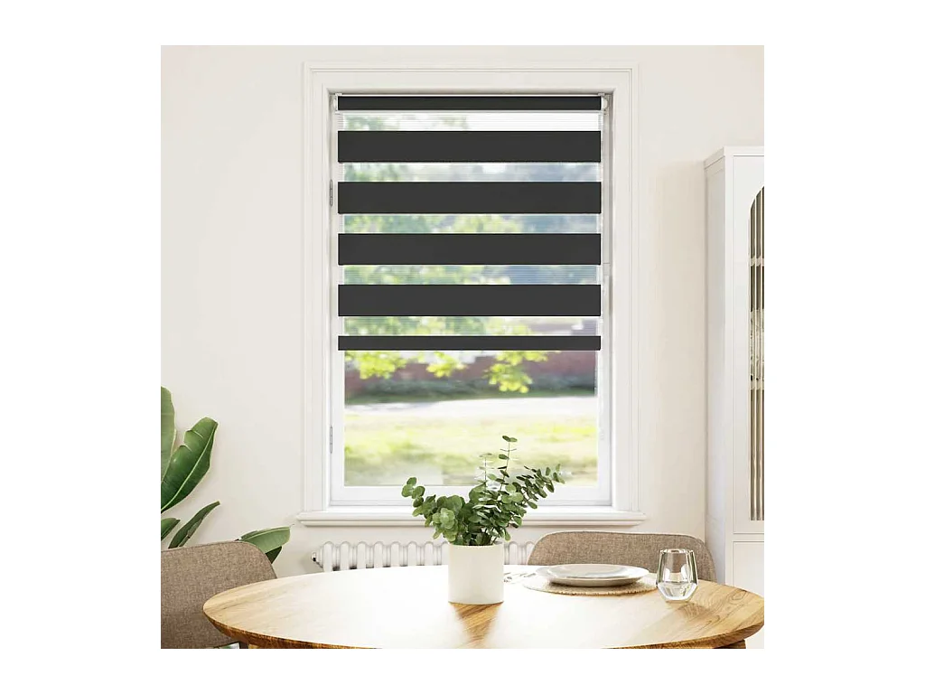 Store zèbre noir 85x100 cm largeur du tissu 80,9 cm polyester