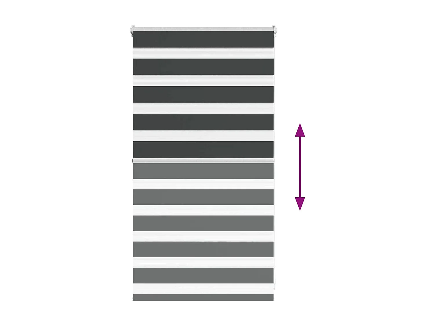 Store zèbre noir 85x100 cm largeur du tissu 80,9 cm polyester