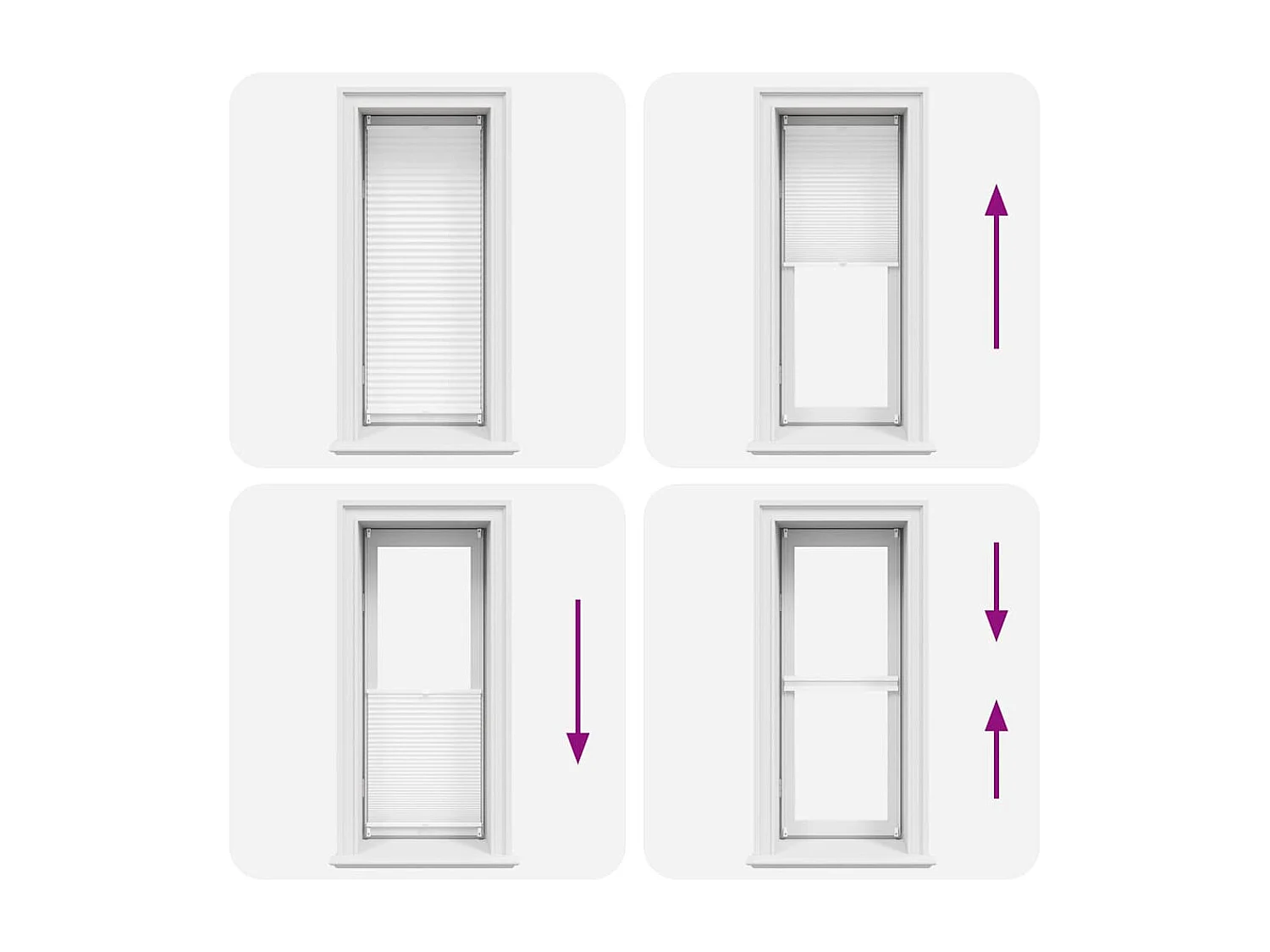 Estor plisado 50x150 cm Blanco