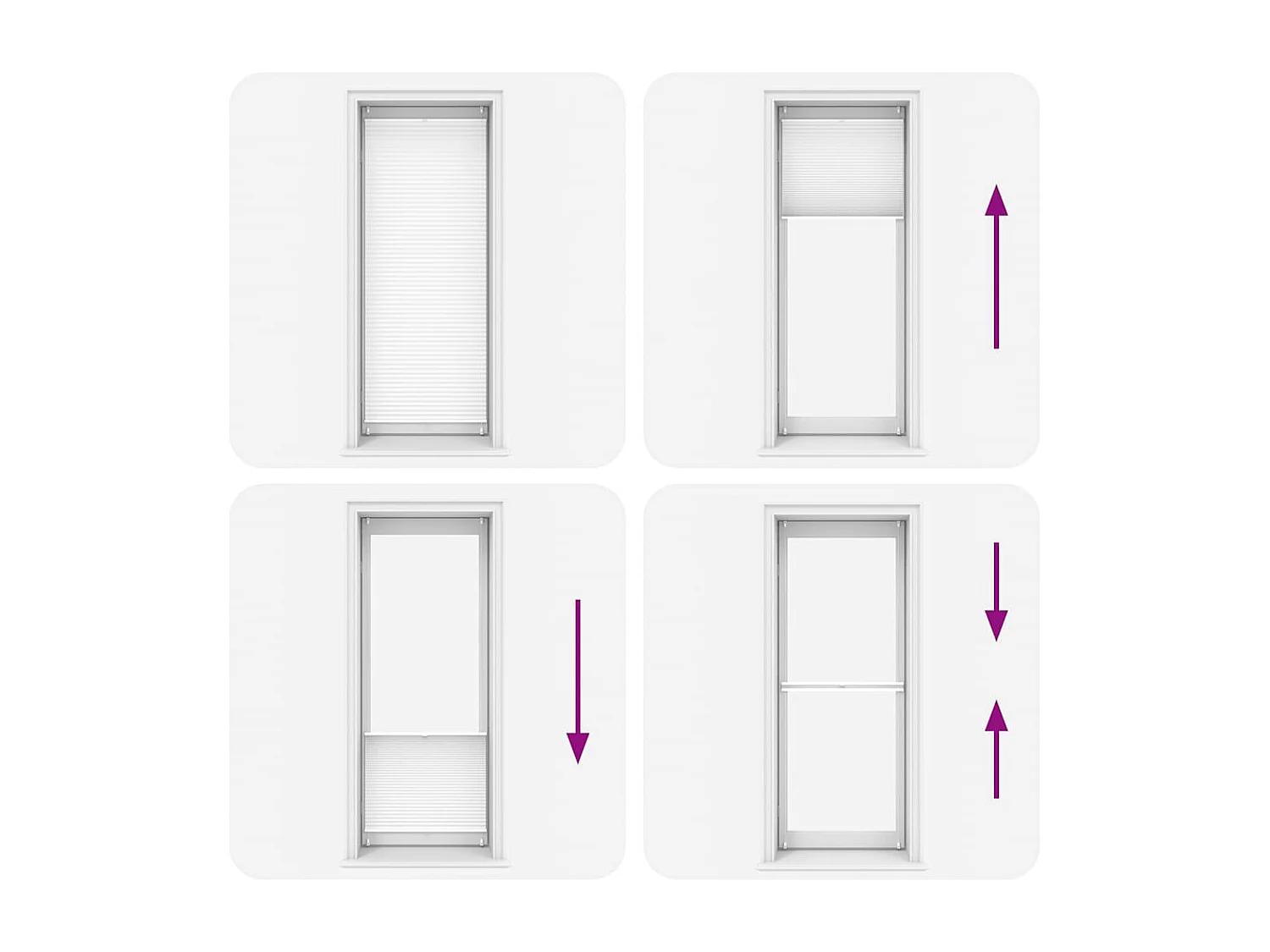 Estor plisado 70x200 cm Blanco