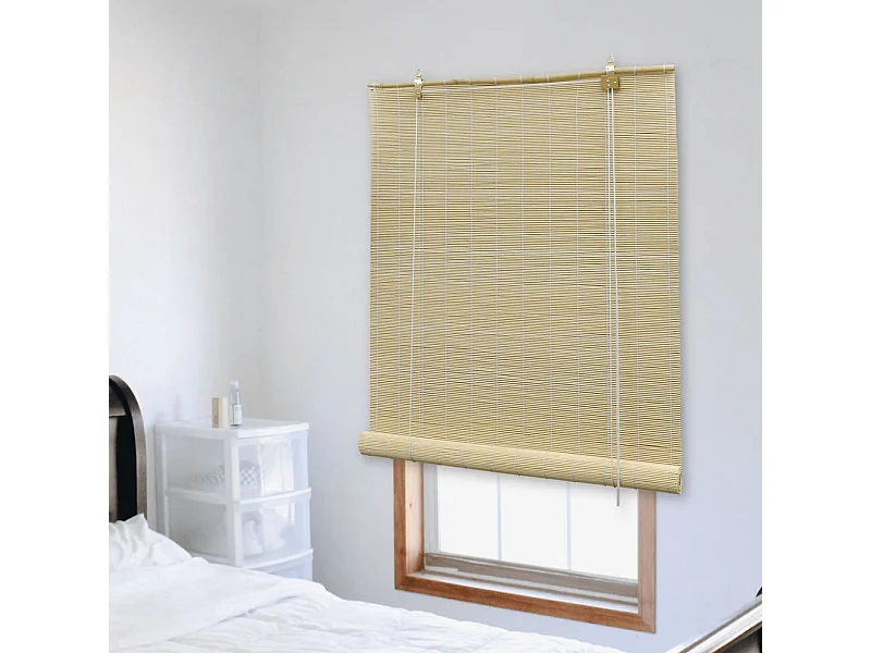 Store roulant en bambou 100 x 220 cm Naturel