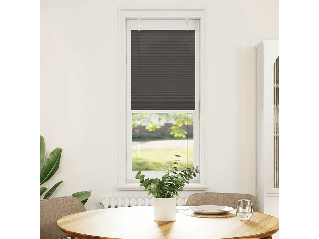 Store plissé noir 40x100 cm largeur du tissu 39,4 cm polyester