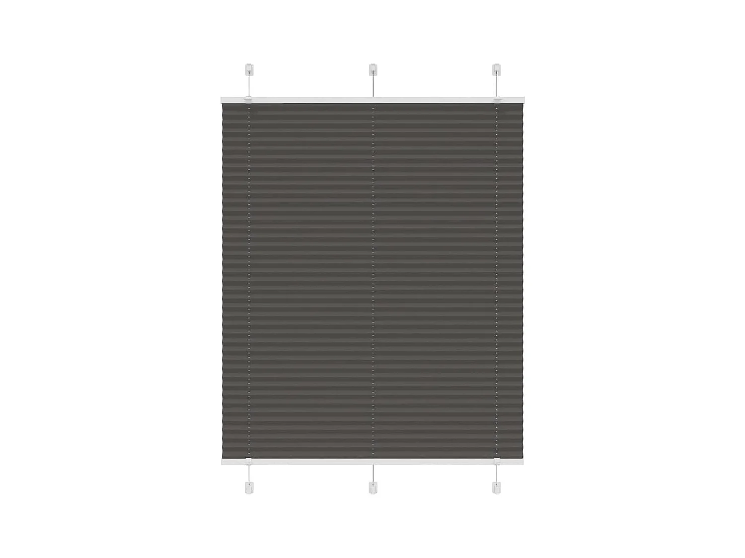 Store plissé noir 110x150 cm largeur du tissu 109,4cm polyester