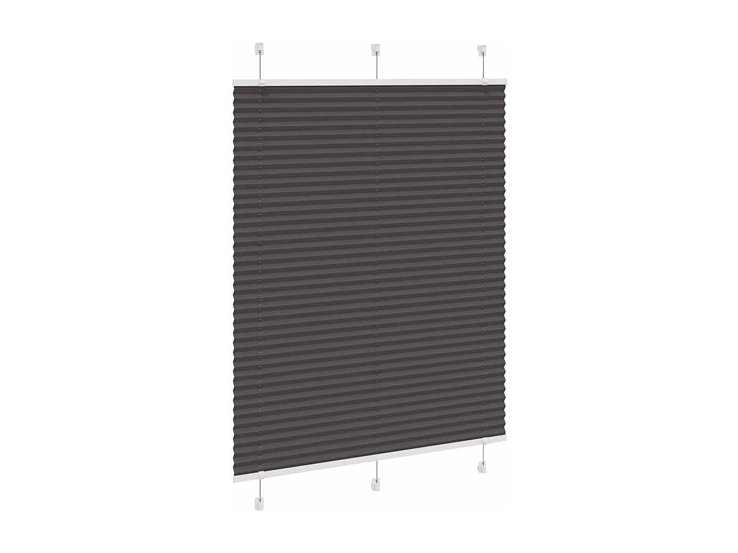 Store plissé noir 110x150 cm largeur du tissu 109,4cm polyester
