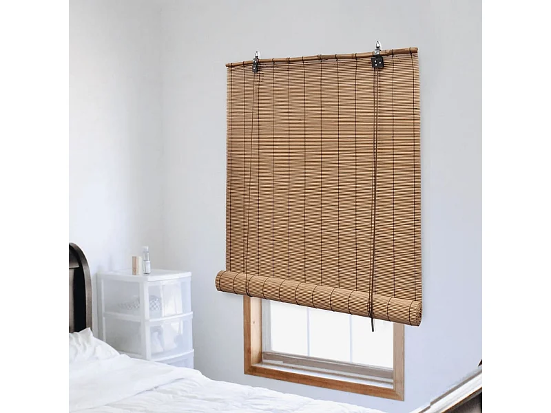 Store roulant en bambou 150x160 cm Marron