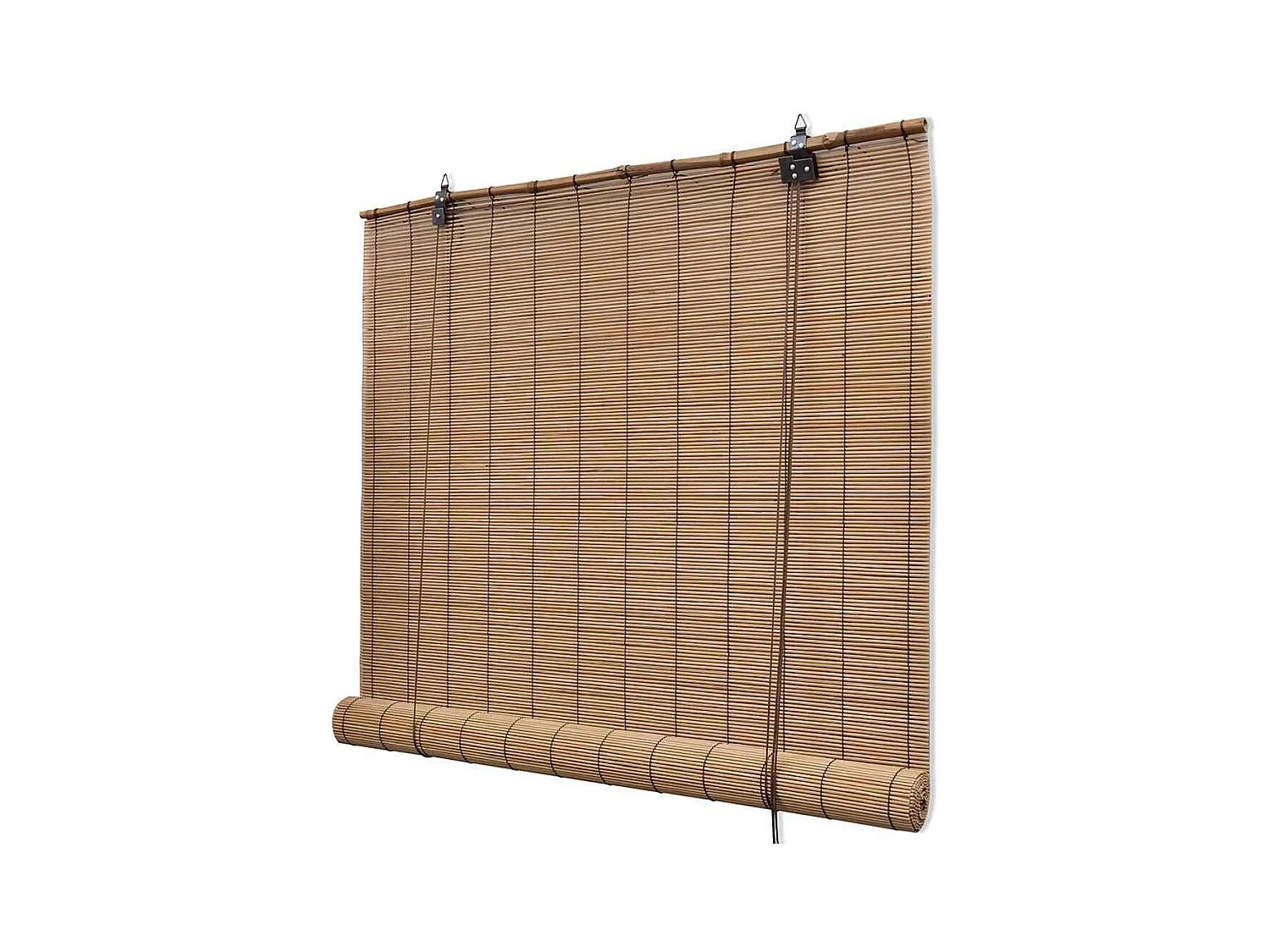 Bruine bamboe rolgordijn 150x220 cm