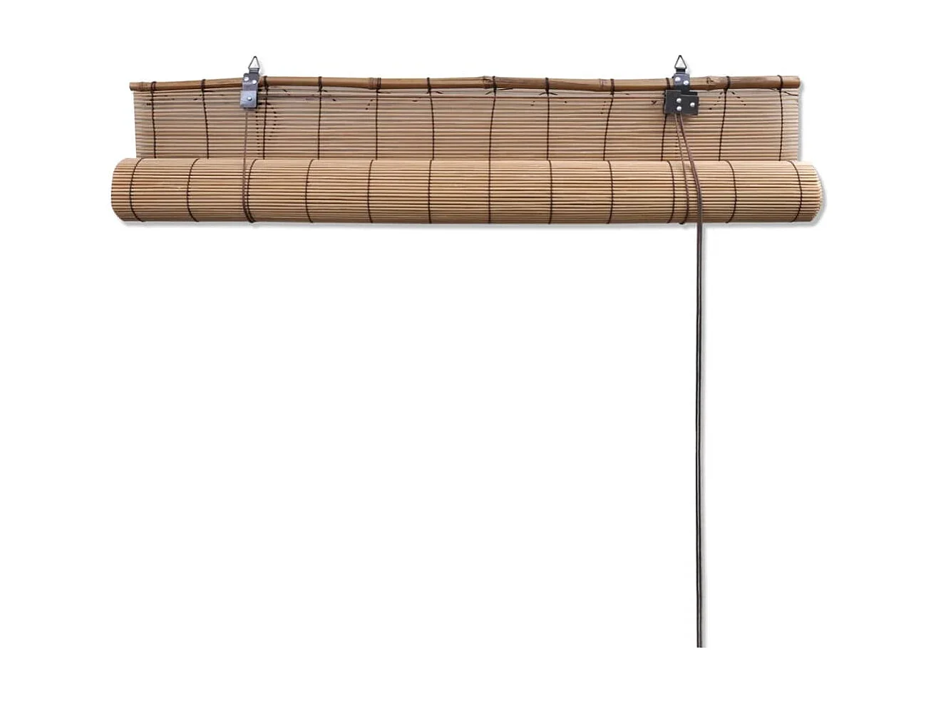 Bruine bamboe rolgordijn 80x160 cm