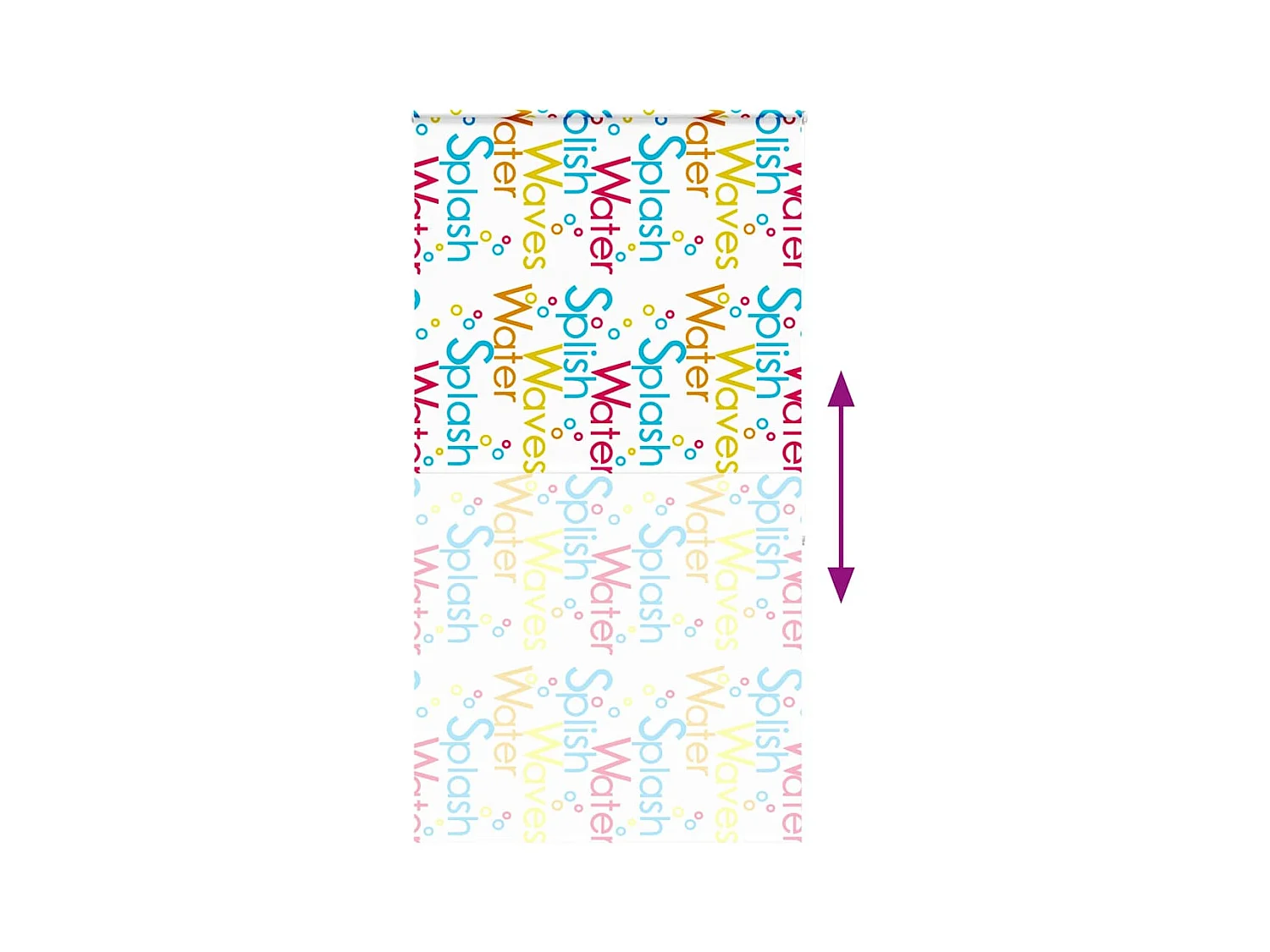 Estor enrollable de ducha con casete de tela, ancho 116 cm