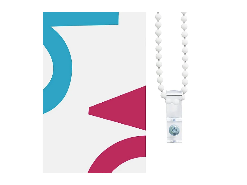 Estor enrollable de ducha con casete de tela, ancho 116 cm