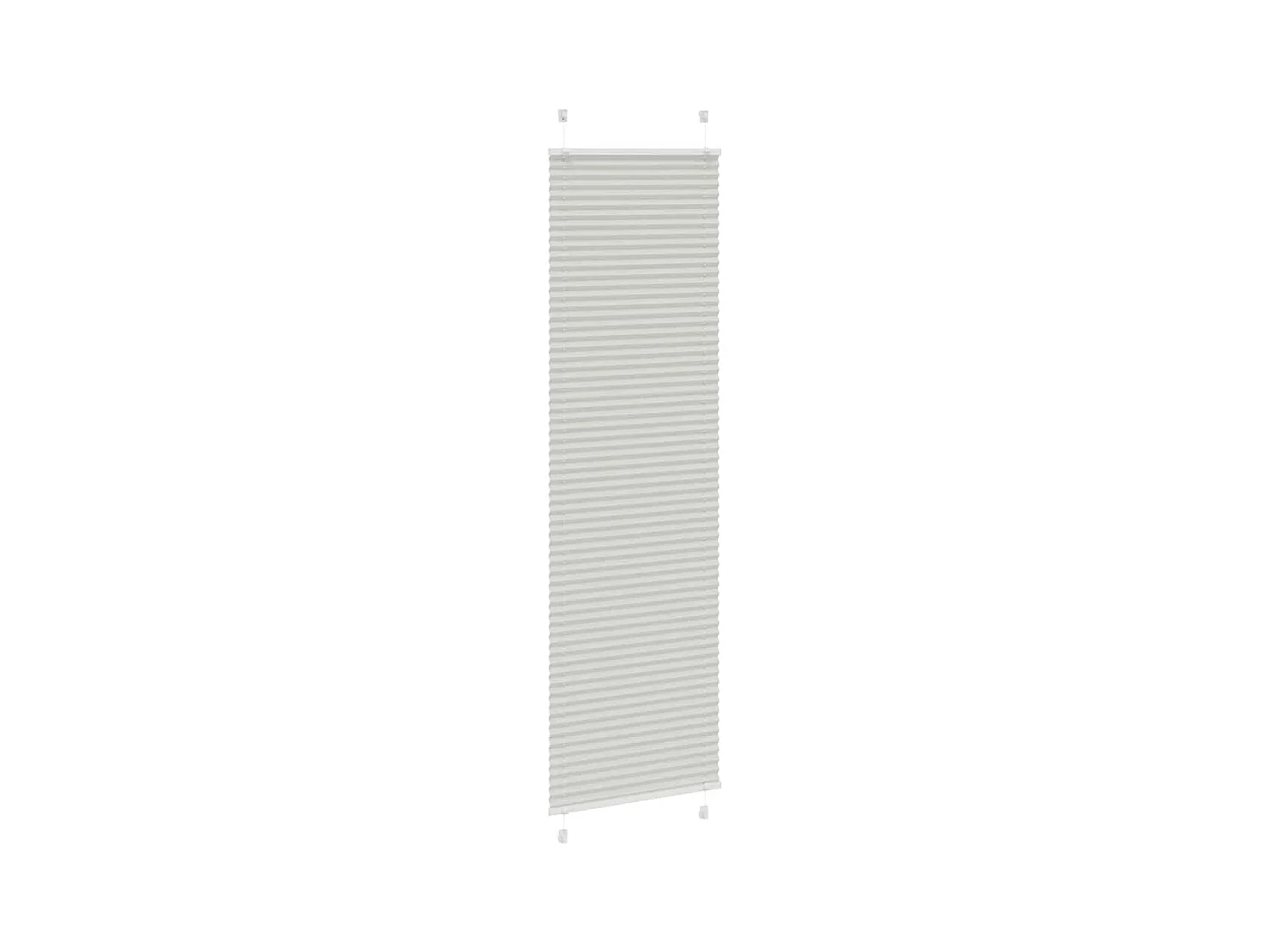 Tenda plissettata grigio chiaro 60x200 cm larghezza tessuto 59,4 cm