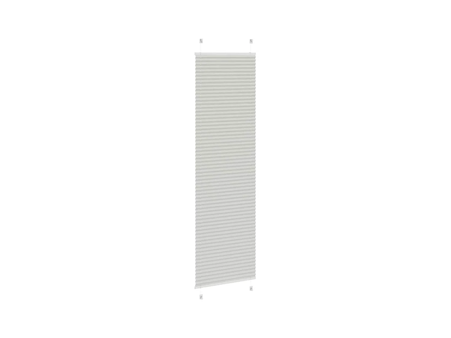 Tenda plissettata grigio chiaro 60x200 cm larghezza tessuto 59,4 cm