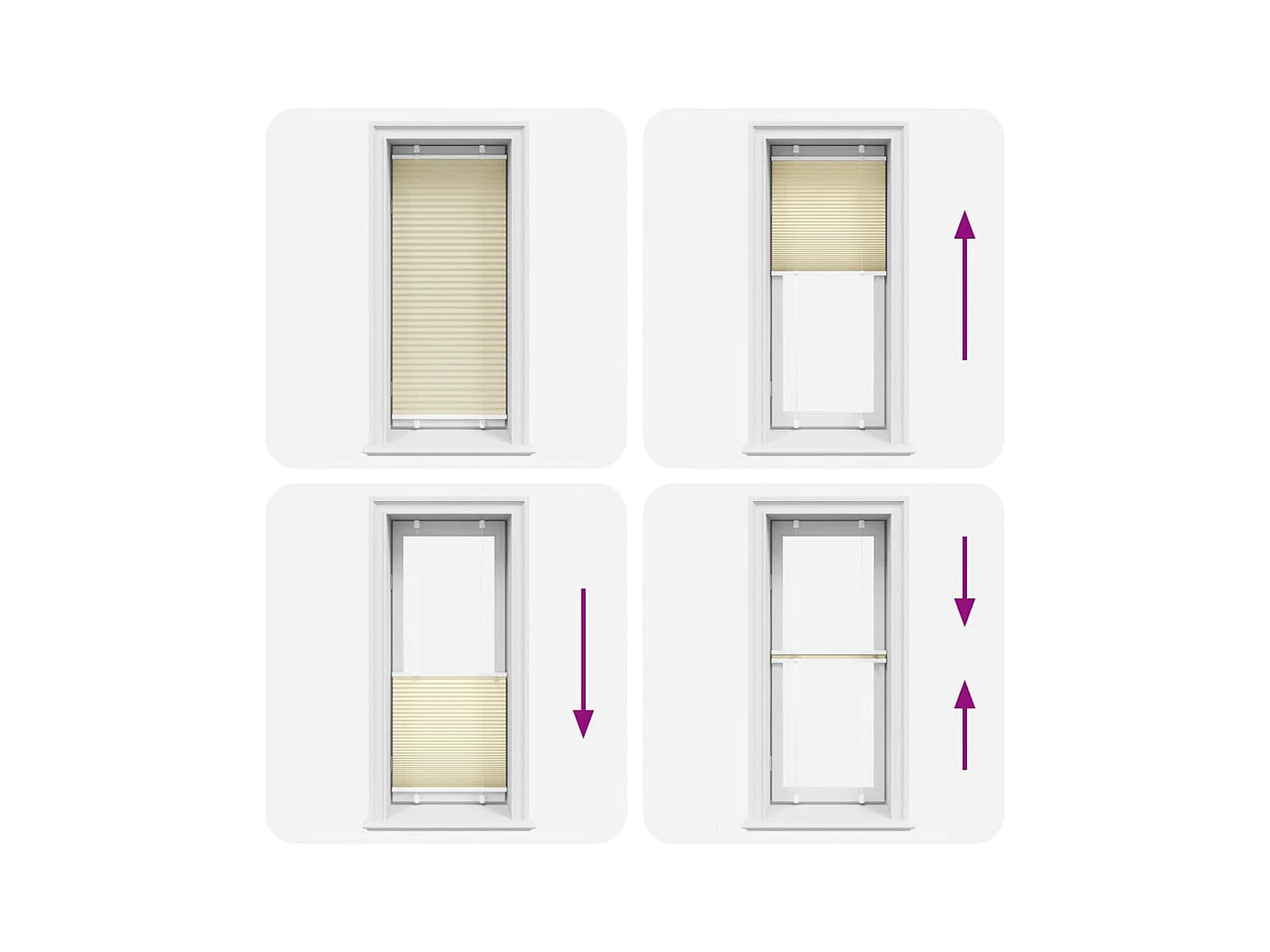 Store plissé crème 60x150 cm largeur du tissu 59,4 cm polyester