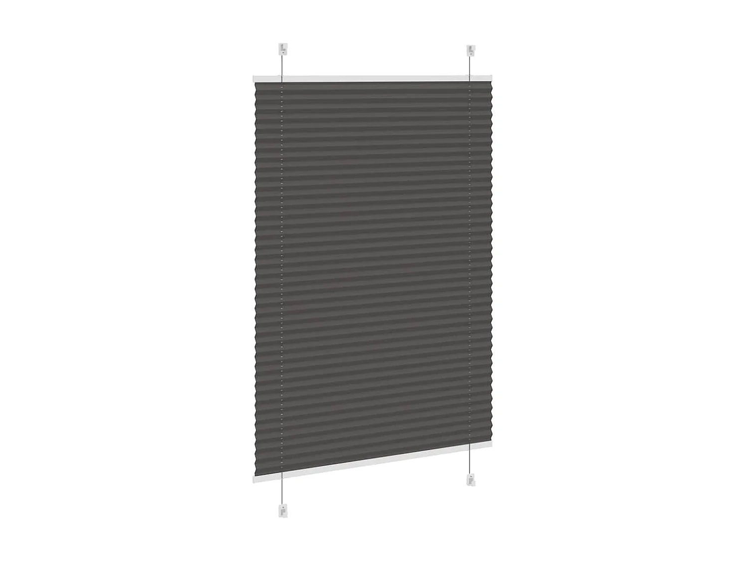 Store plissé noir 85x100 cm largeur du tissu 84,4 cm polyester