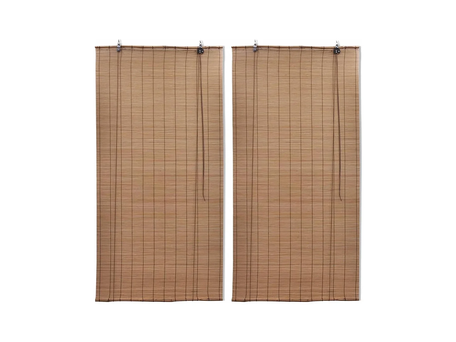 Tende a rullo in bambù 2 pezzi 100x160 cm Marrone