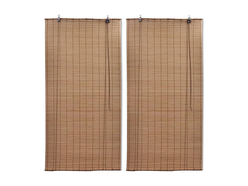 Stores roulants en bambou 2 pcs 100x160 cm Marron