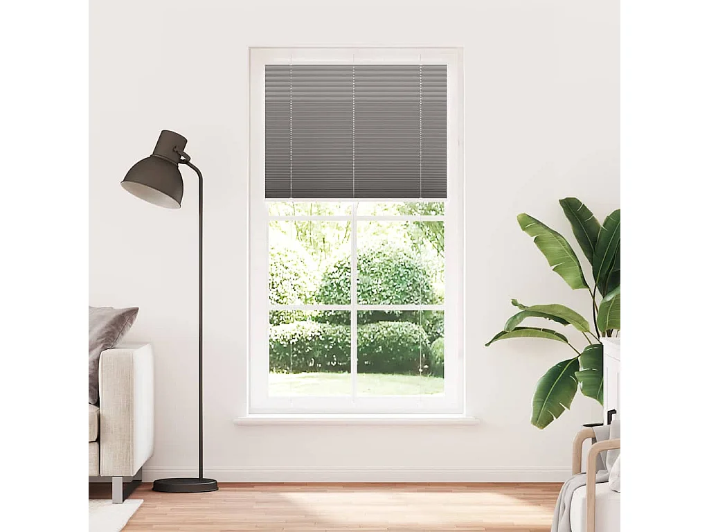 Store plissé anthracite 105x200 cm largeur du tissu 104,4 cm