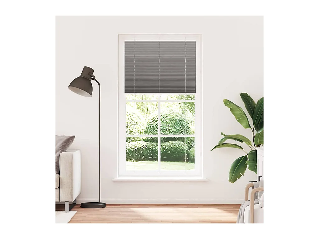 Tenda plissettata antracite 105x200 cm larghezza tessuto 104,4 cm