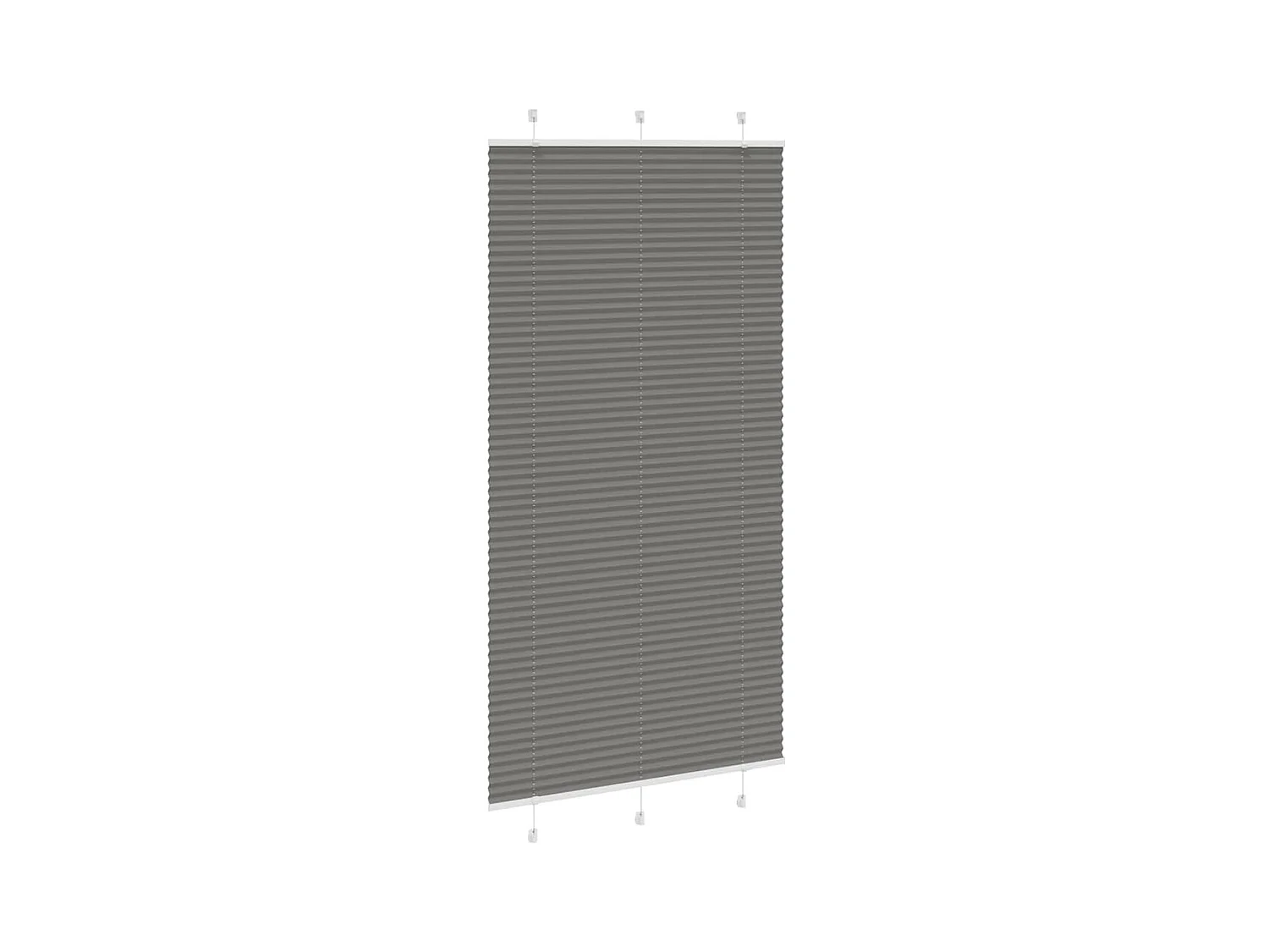 Tenda plissettata antracite 105x200 cm larghezza tessuto 104,4 cm