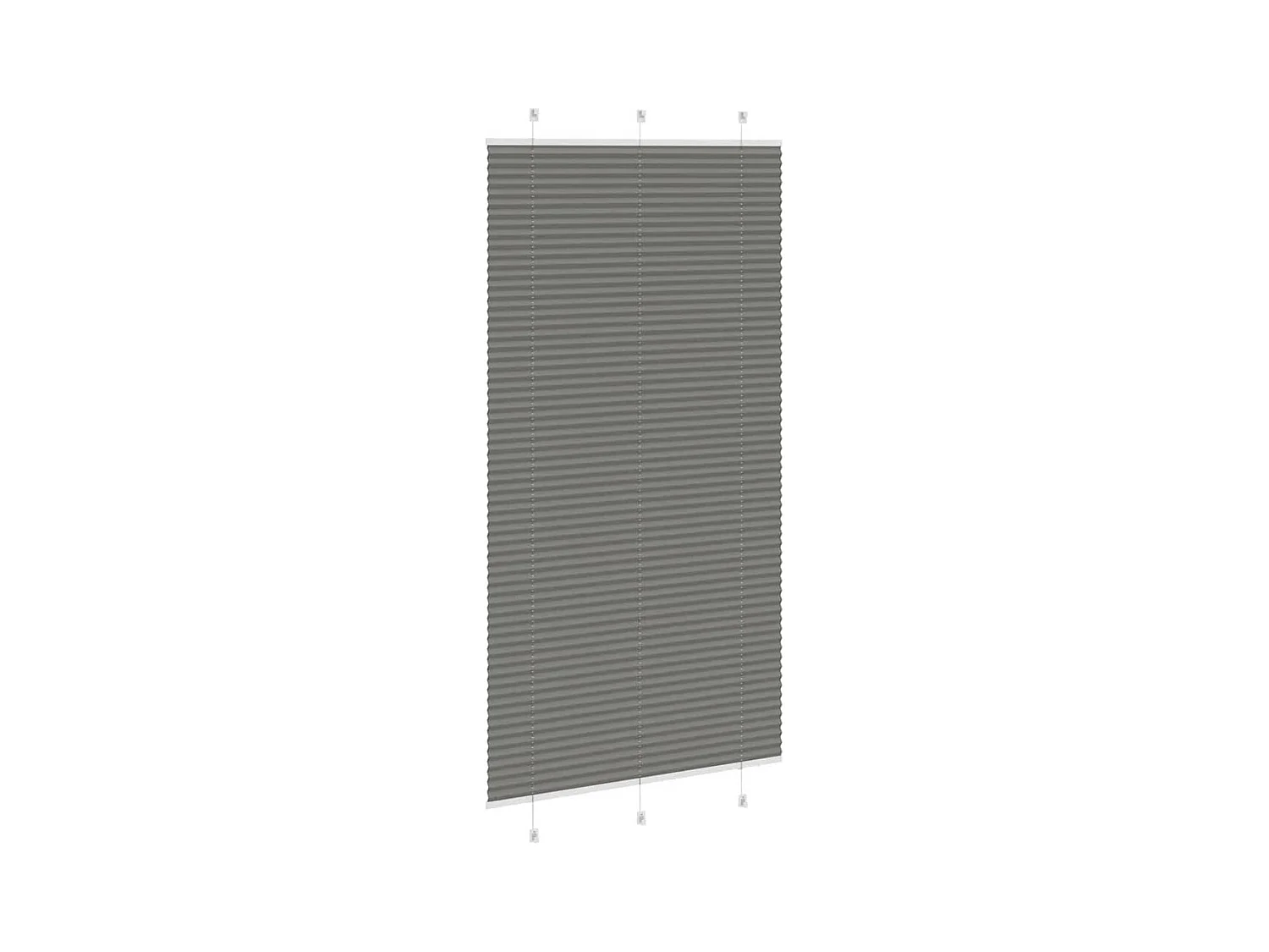 Tenda plissettata antracite 105x200 cm larghezza tessuto 104,4 cm