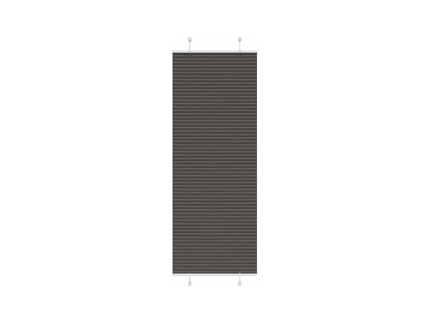 Store plissé noir 75x200 cm largeur du tissu 74,4 cm polyester