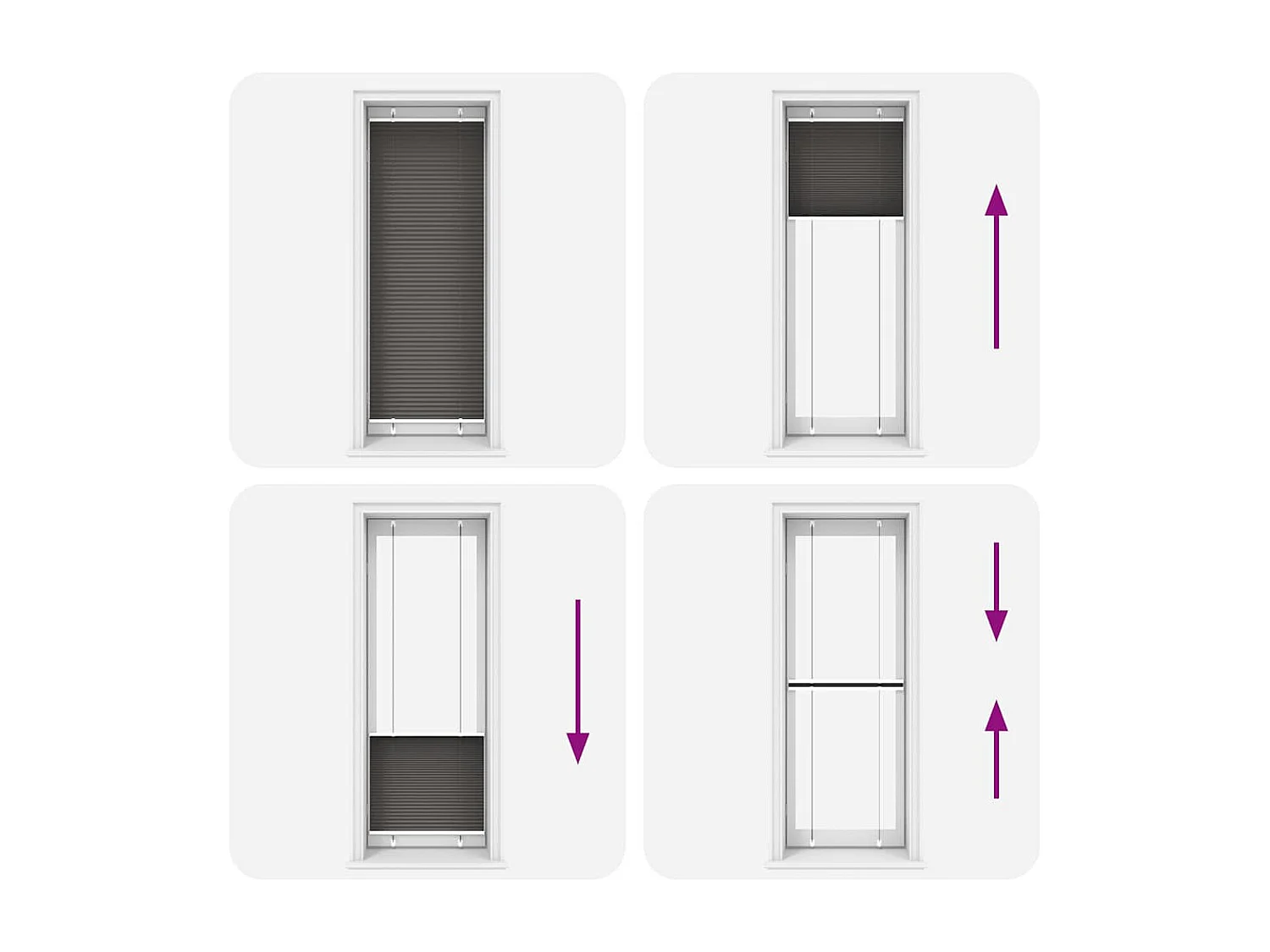 Store plissé noir 75x200 cm largeur du tissu 74,4 cm polyester