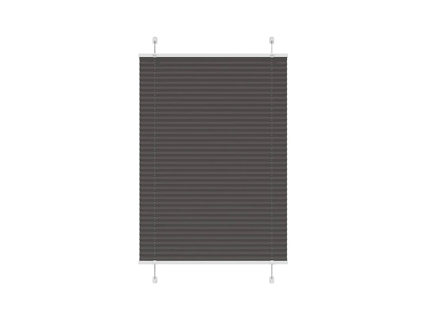 Zwarte plisségordijn 100x100 cm stofbreedte 99,4 cm polyester