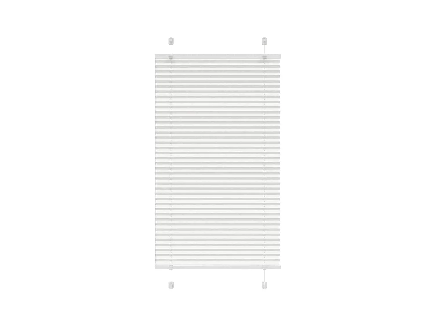 Estor plisado blanco 70x100 cm ancho tela 69,4 cm poliéster