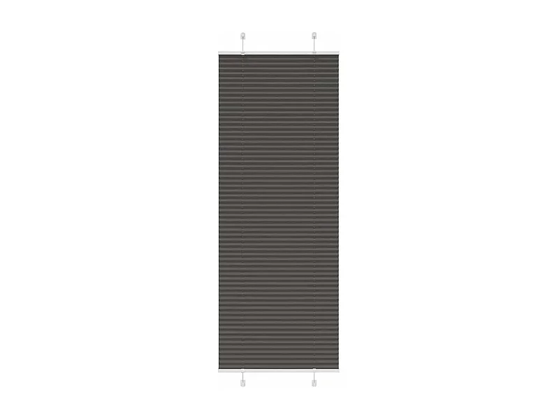 Schwarzes Plissee 70x200 cm Stoffbreite 69,4 cm Polyester