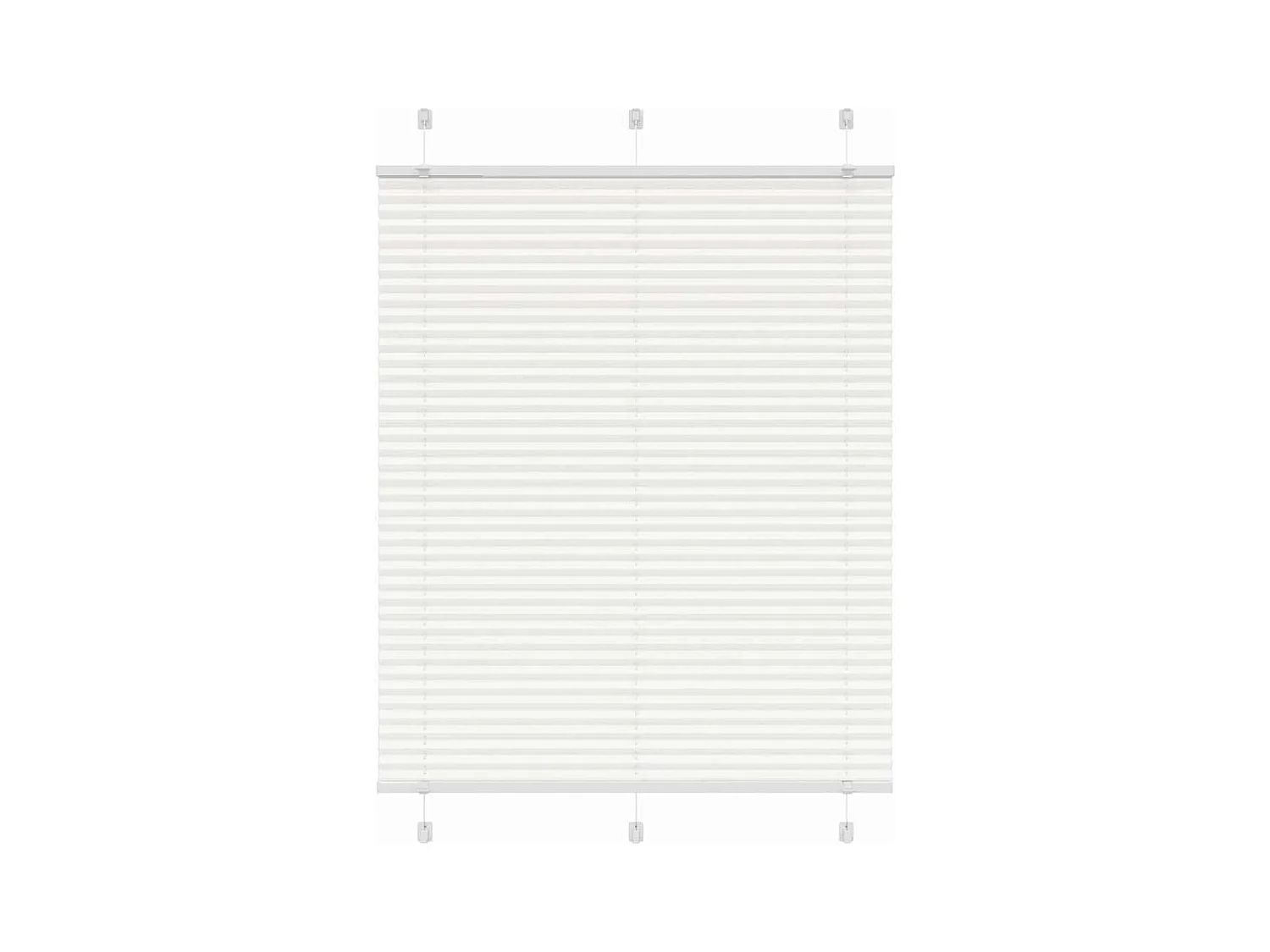 Estor plisado blanco 110x100cm ancho tela 109,4cm poliéster