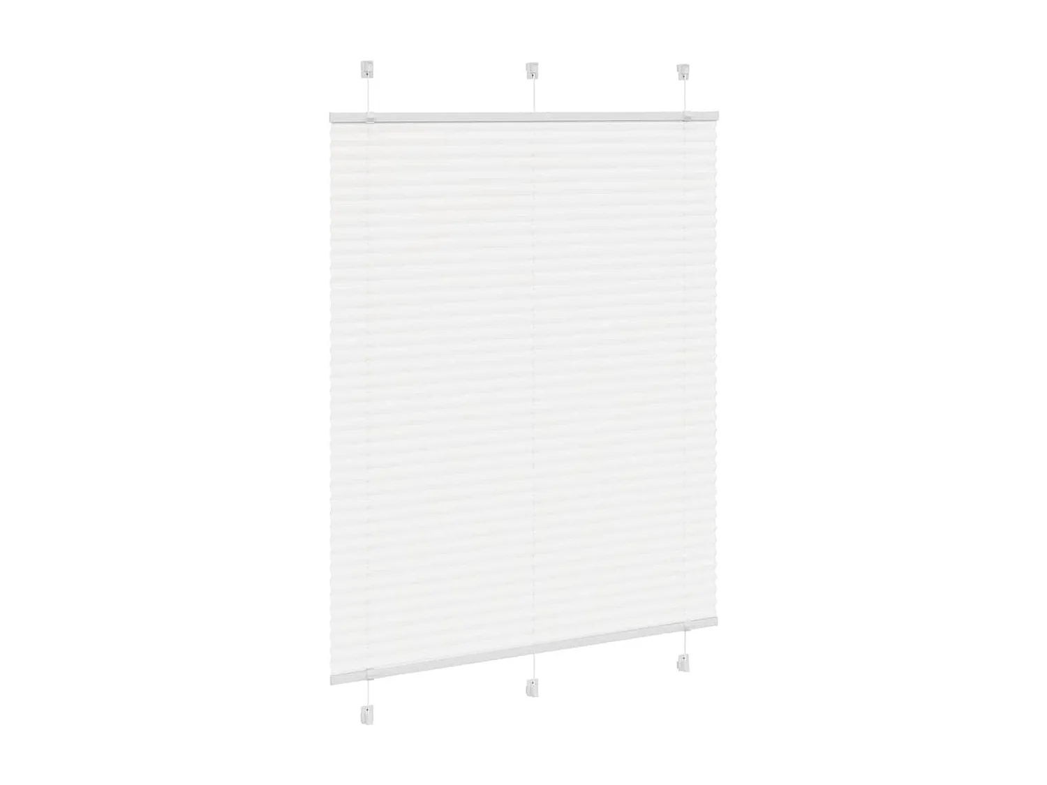 Estor plisado blanco 110x100cm ancho tela 109,4cm poliéster