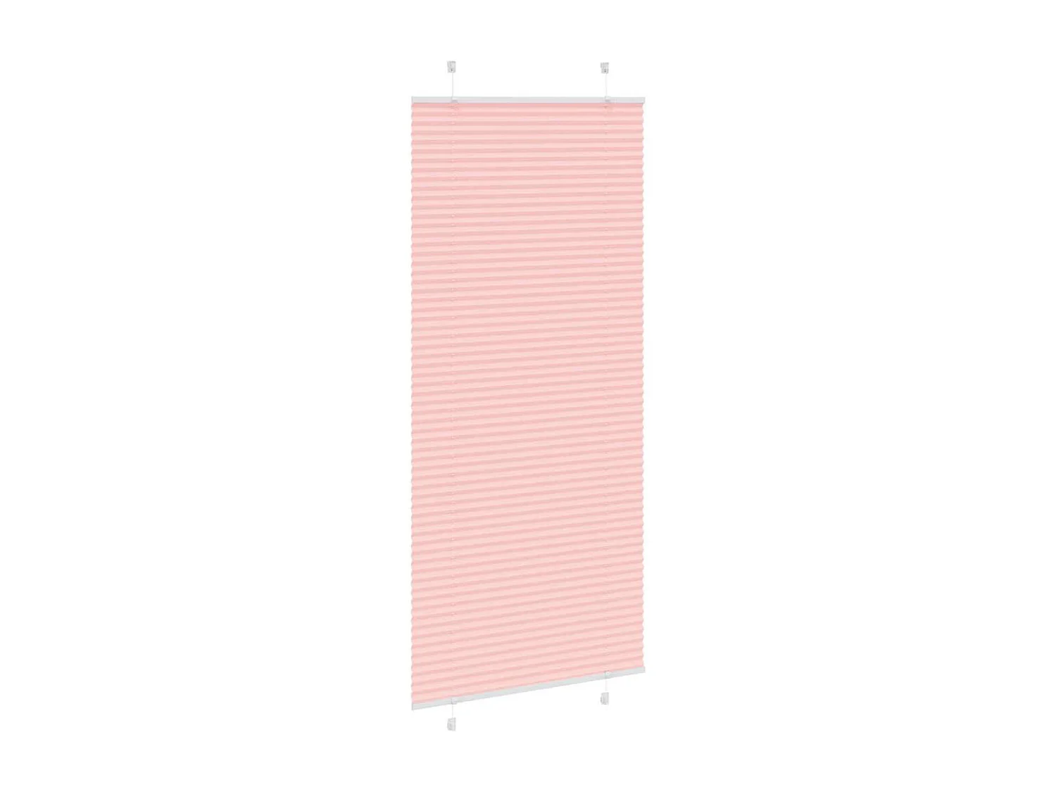 Tenda plissettata rosa 90x200 cm larghezza tessuto 89,4 cm poliestere