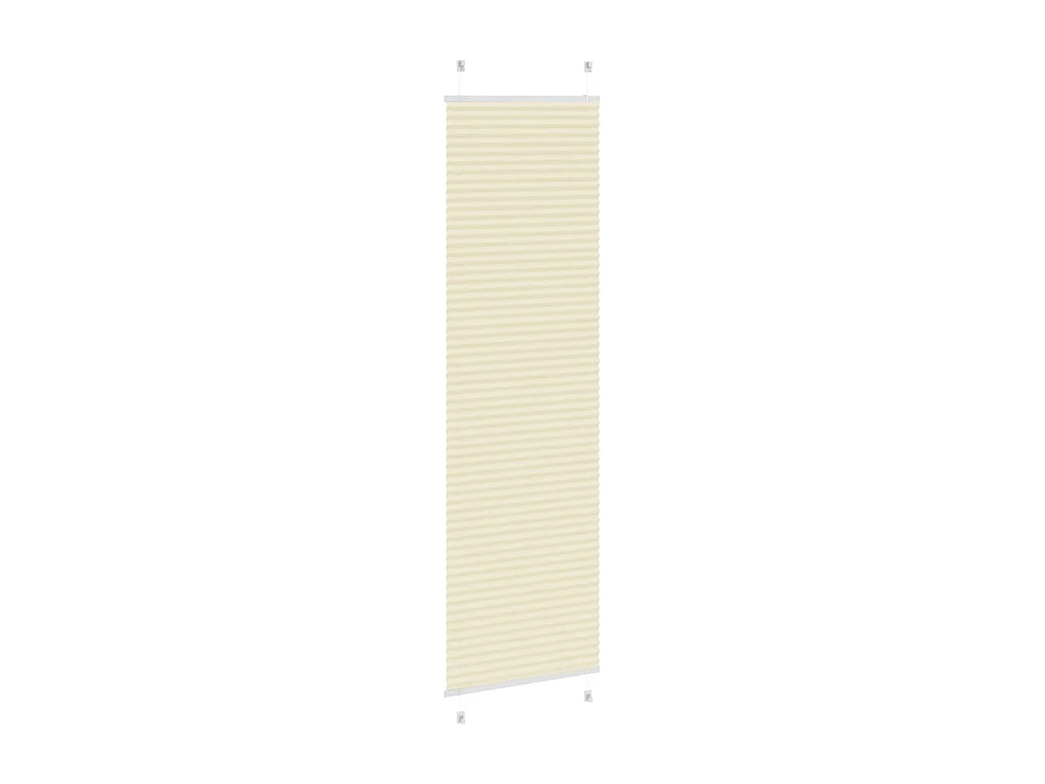 Tenda plissettata color crema 65x200 cm larghezza tessuto 64,4 cm poliestere
