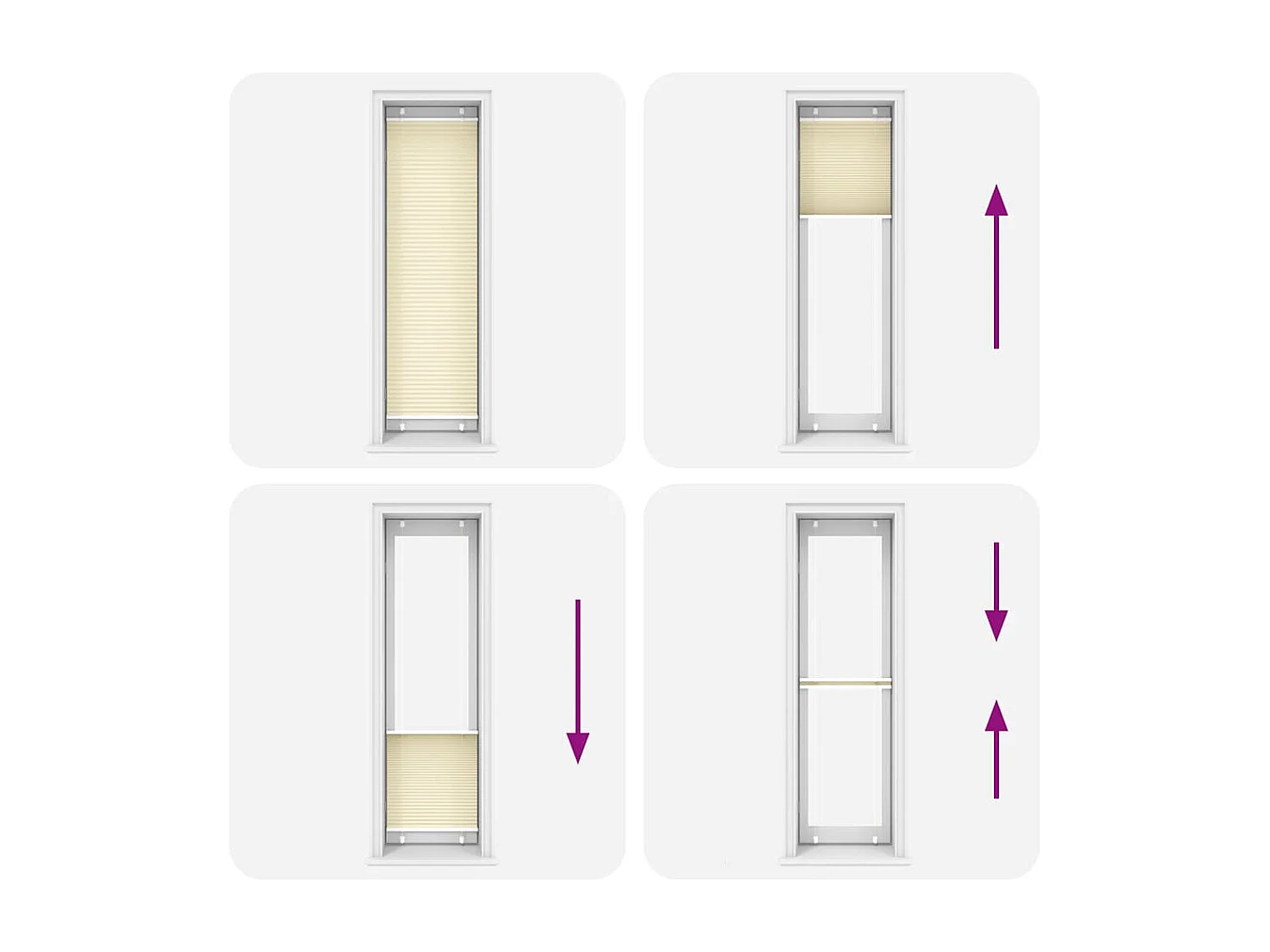 Tenda plissettata color crema 65x200 cm larghezza tessuto 64,4 cm poliestere