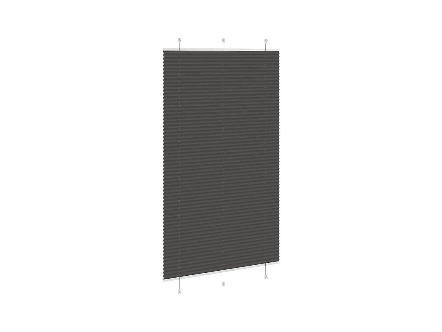 Store plissé noir 120x200 cm largeur du tissu 119,4cm polyester