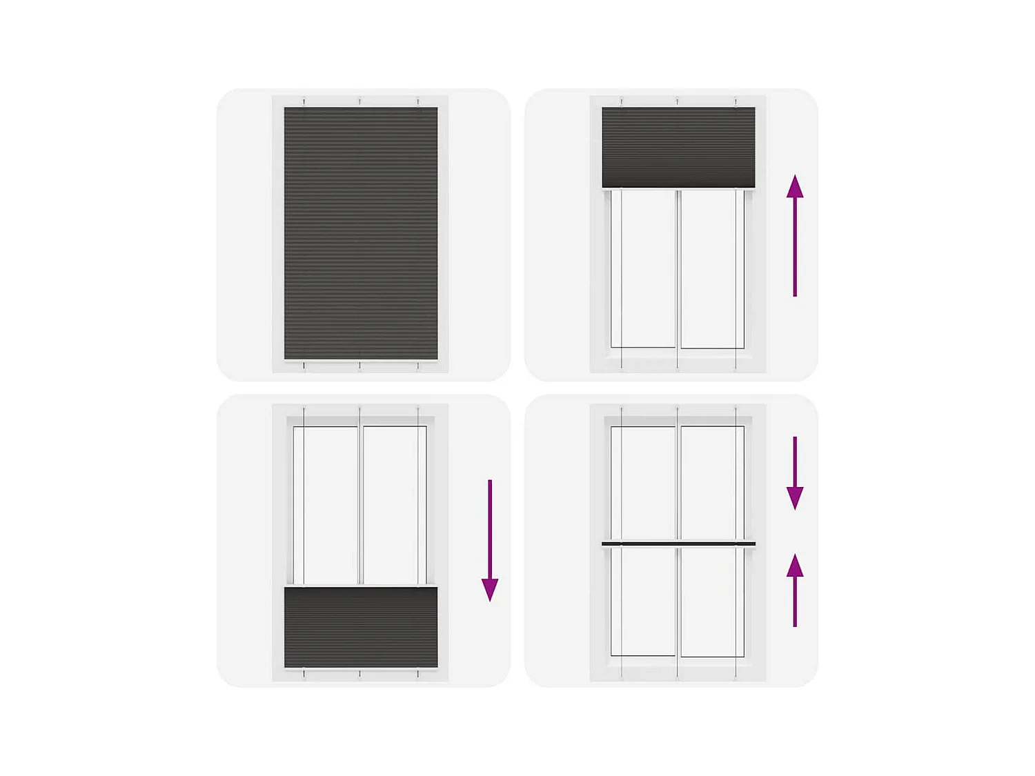 Store plissé noir 120x200 cm largeur du tissu 119,4cm polyester