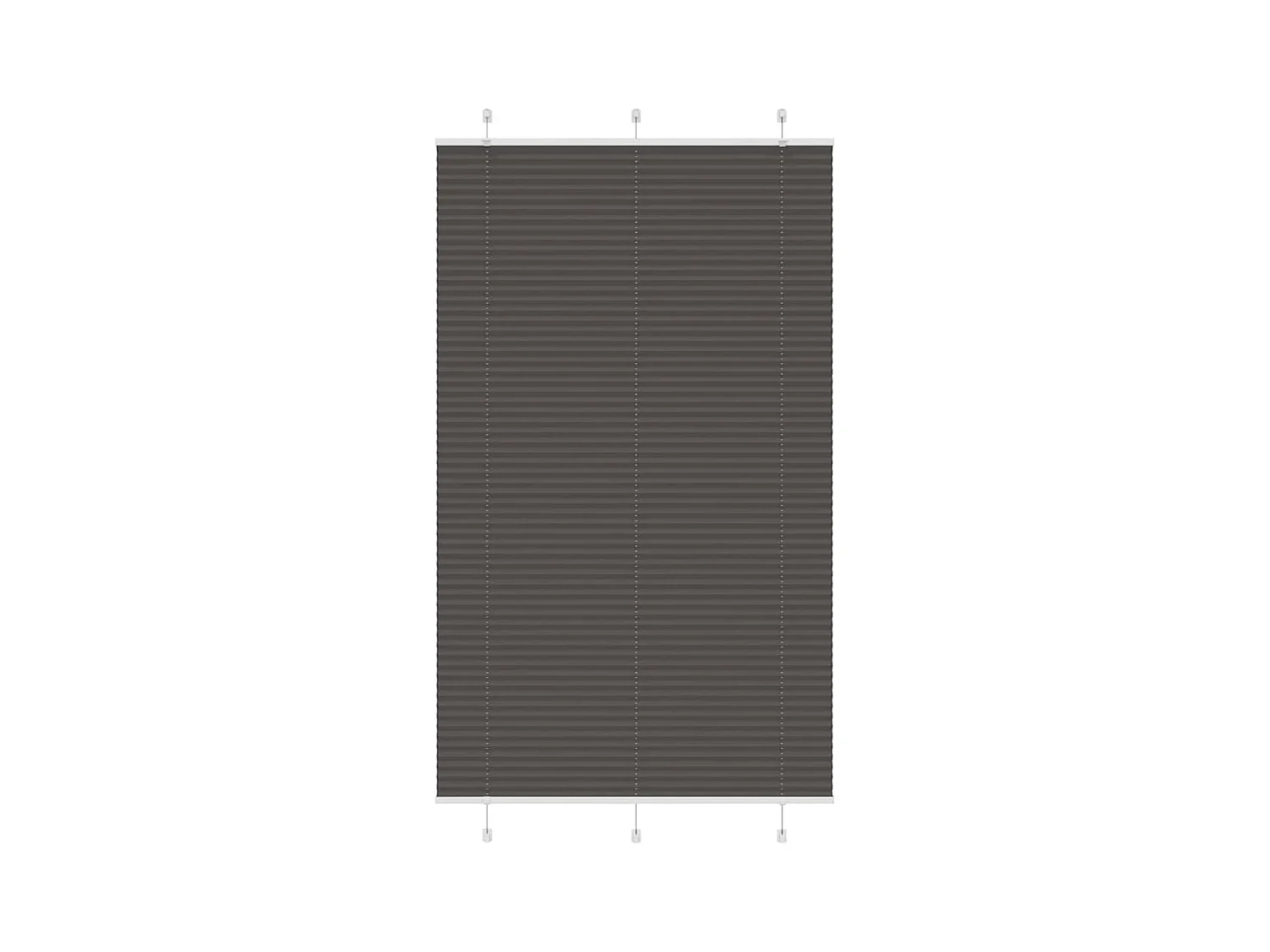 Zwarte plisségordijn 120x200 cm stofbreedte 119,4 cm polyester