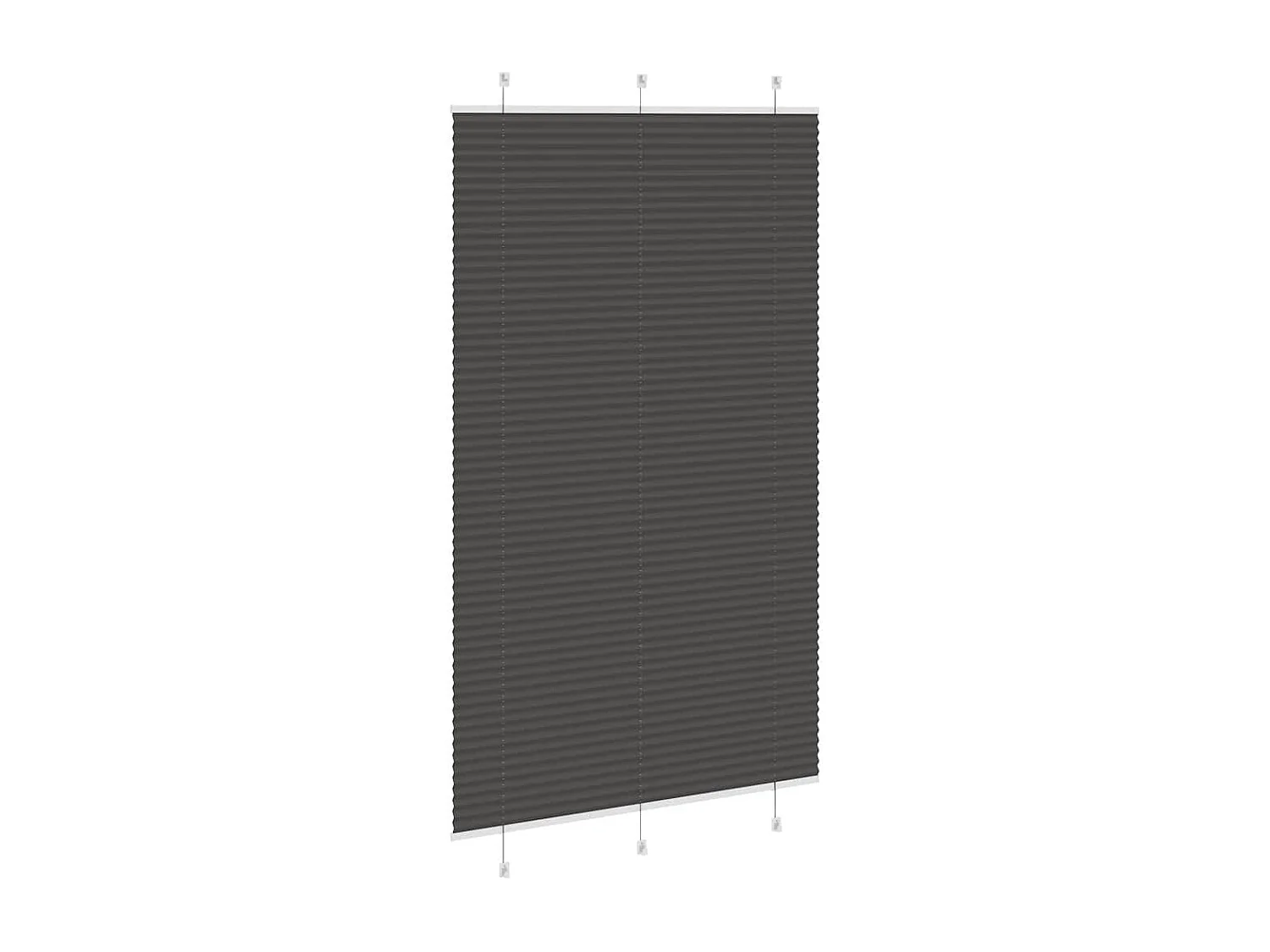 Store plissé noir 120x200 cm largeur du tissu 119,4cm polyester