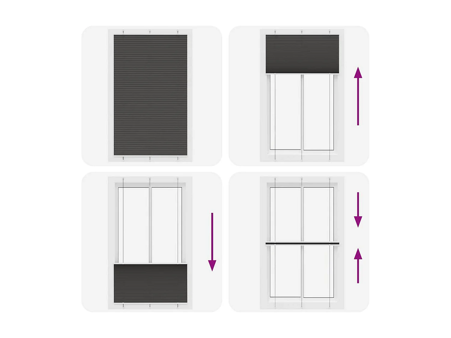 Store plissé noir 120x200 cm largeur du tissu 119,4cm polyester