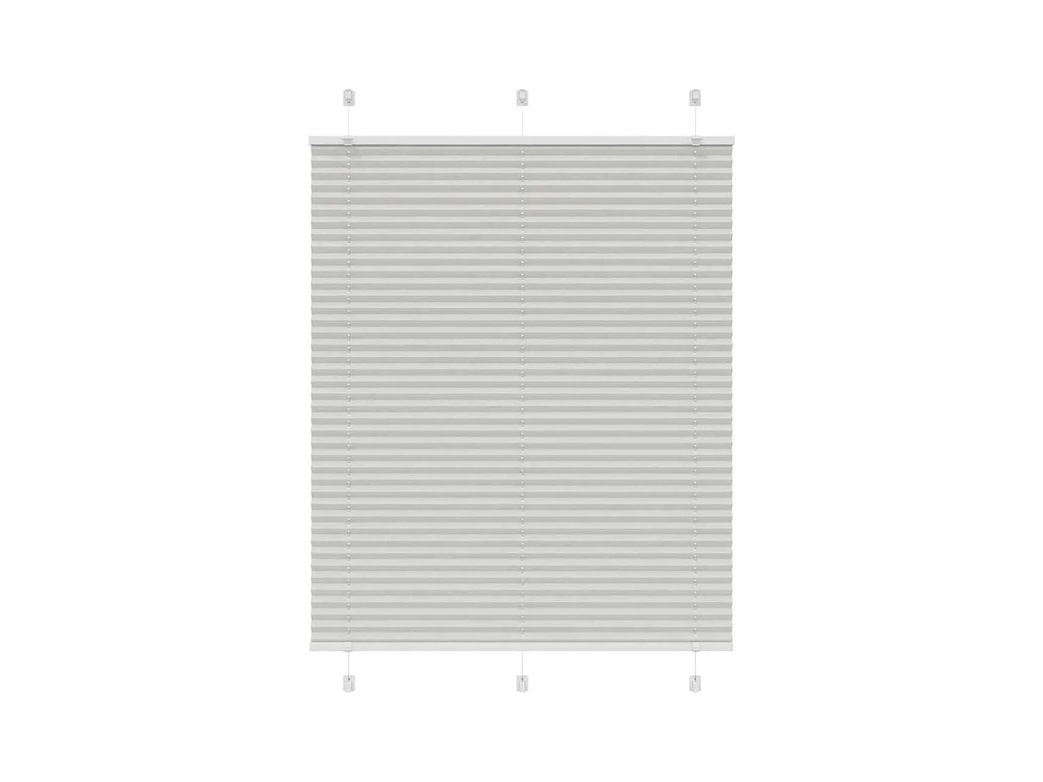 Tenda plissettata grigio chiaro 105x150cm larghezza tessuto 104,4cm