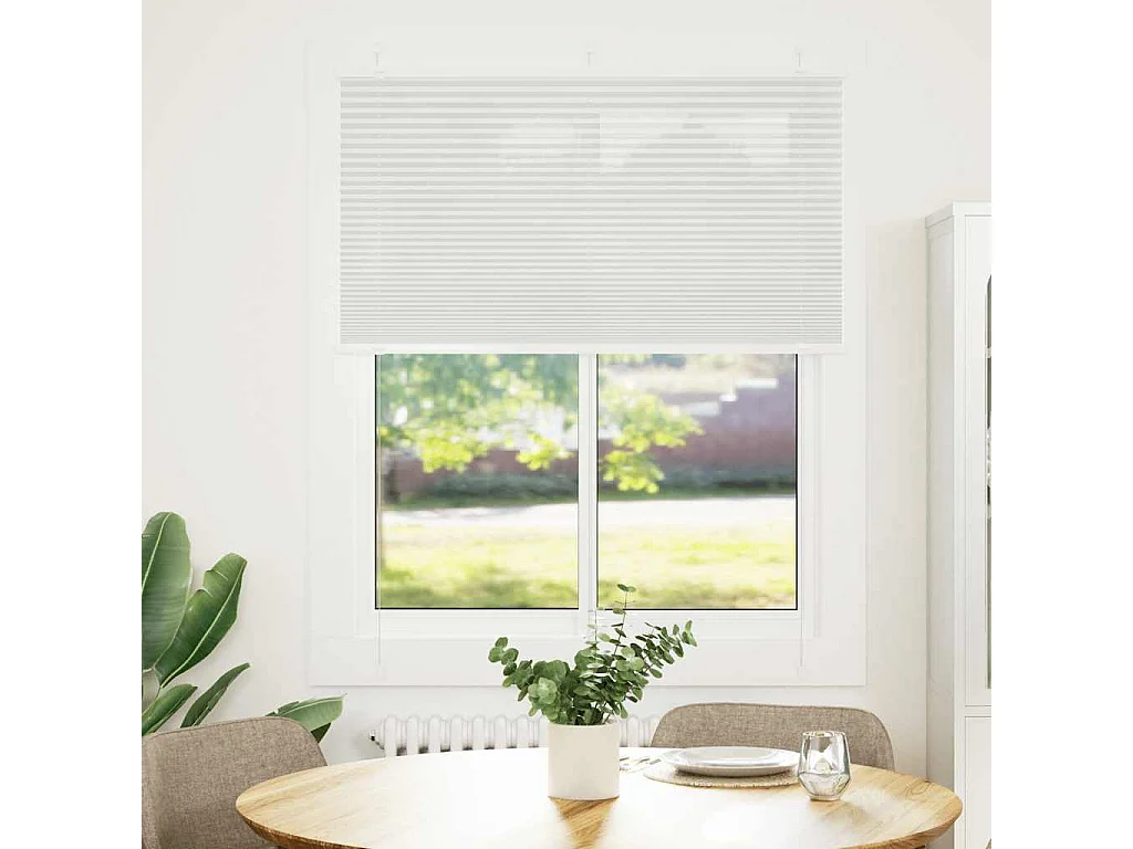 Tenda plissettata grigio chiaro 105x150cm larghezza tessuto 104,4cm