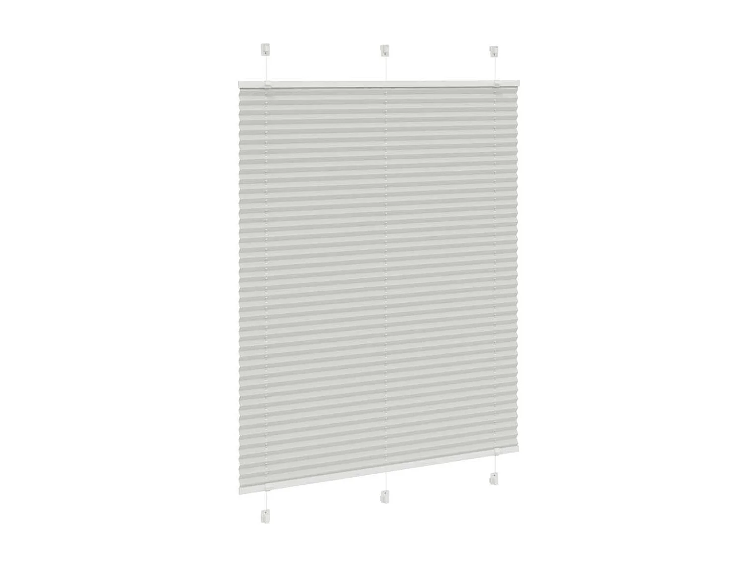 Store plissé gris clair 105x150cm largeur du tissu 104,4cm