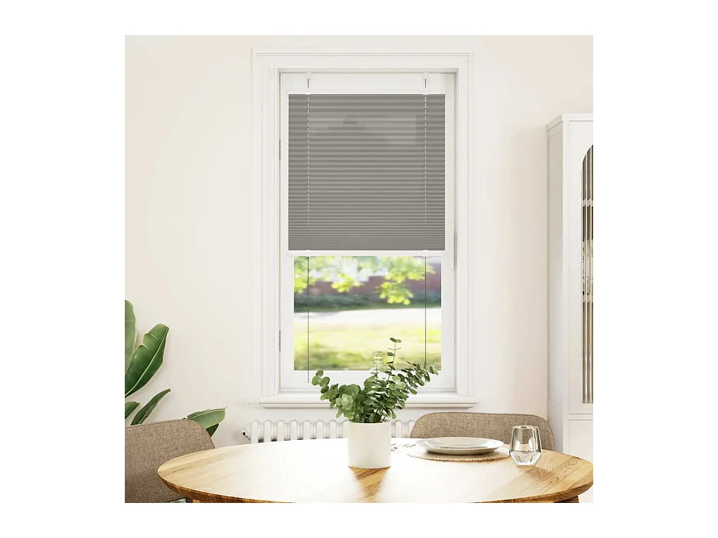 Estor plisado antracita 60x100 cm ancho tela 59,4 cm