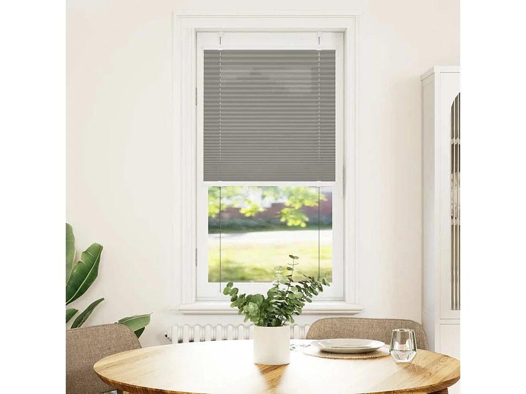 Estor plisado antracita 60x100 cm ancho tela 59,4 cm